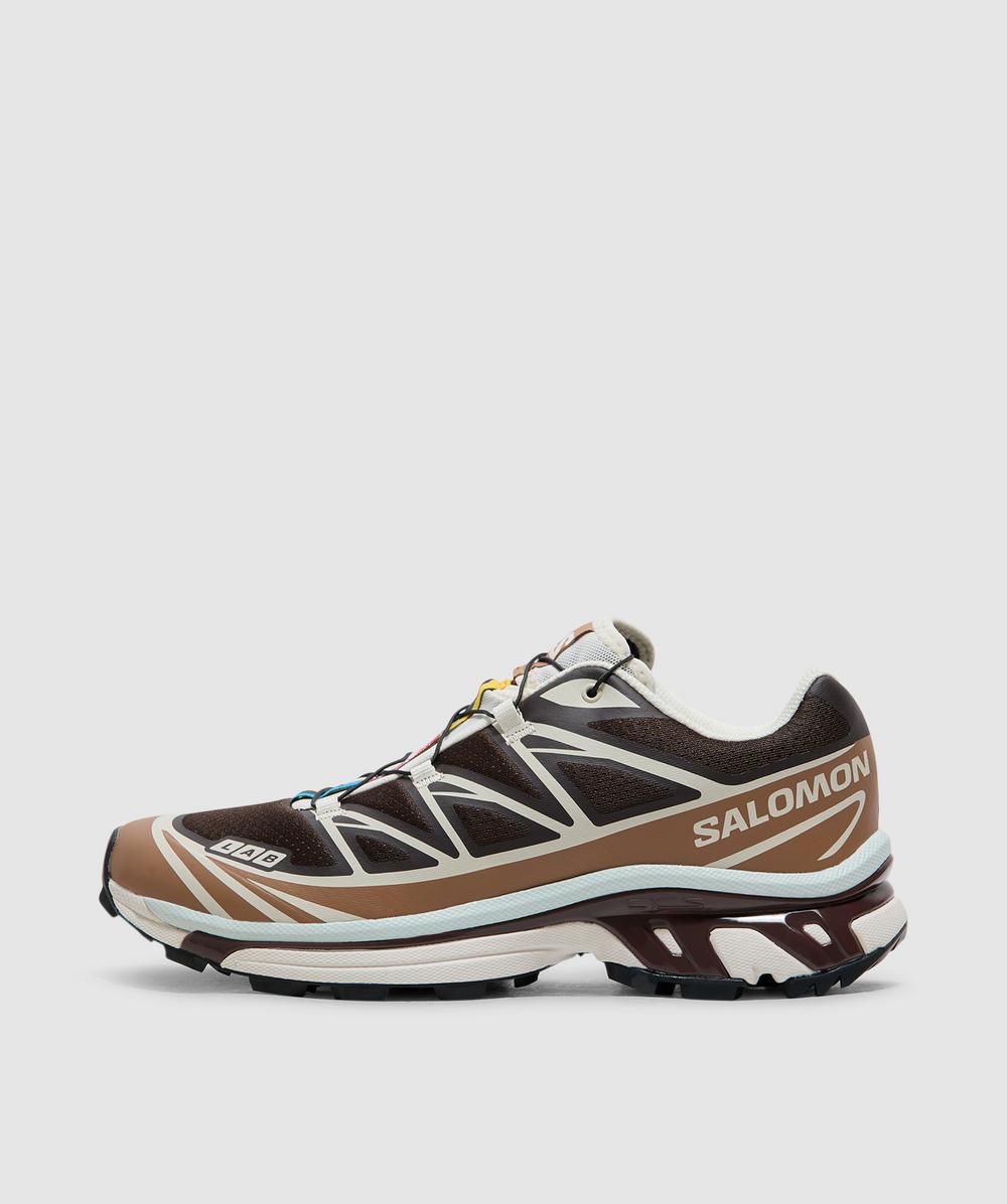 Salomon Men's Brown Xt-6 Sneakers Black Coffee / Burro / Bitter Chocolate Size 9 - Image 4