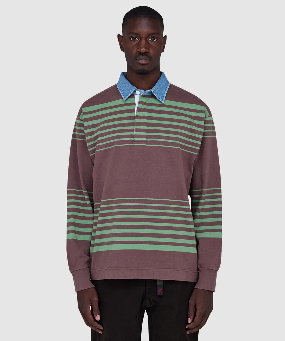 Gramicci Langdon Rugby Shirt In Brown