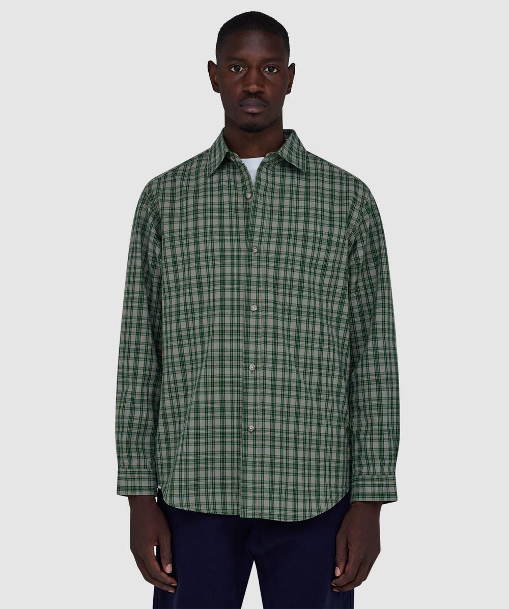 Gramicci Heavyweight Checkered Shirt In Green