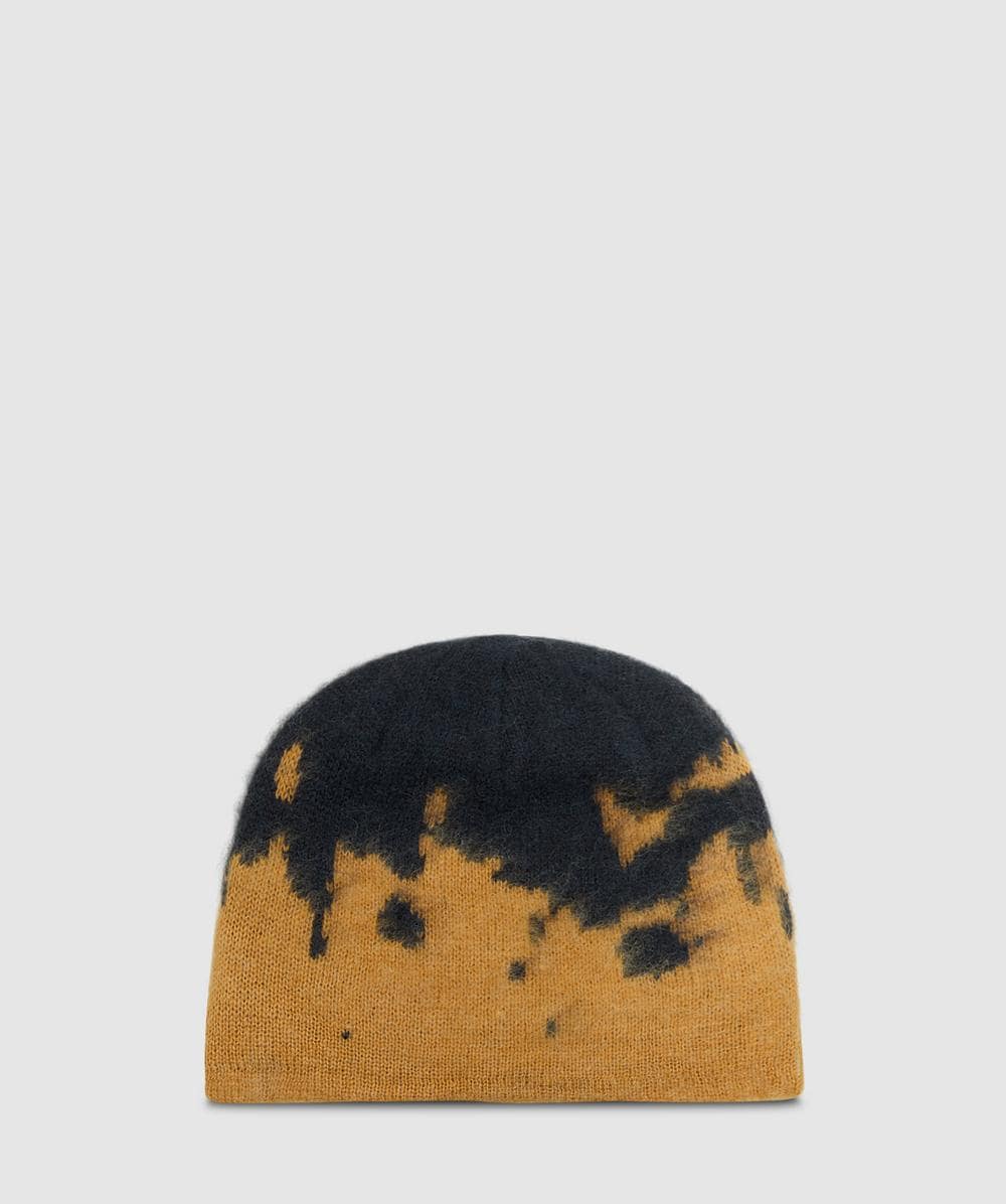 Gramicci Mohair Splatter Beanie In Yellow