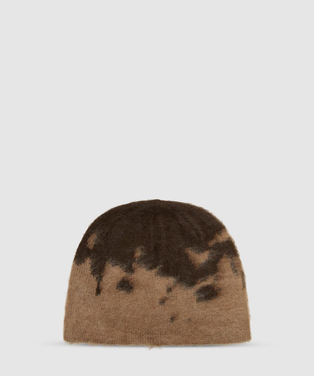 Gramicci Mohair Splatter Beanie In Brown