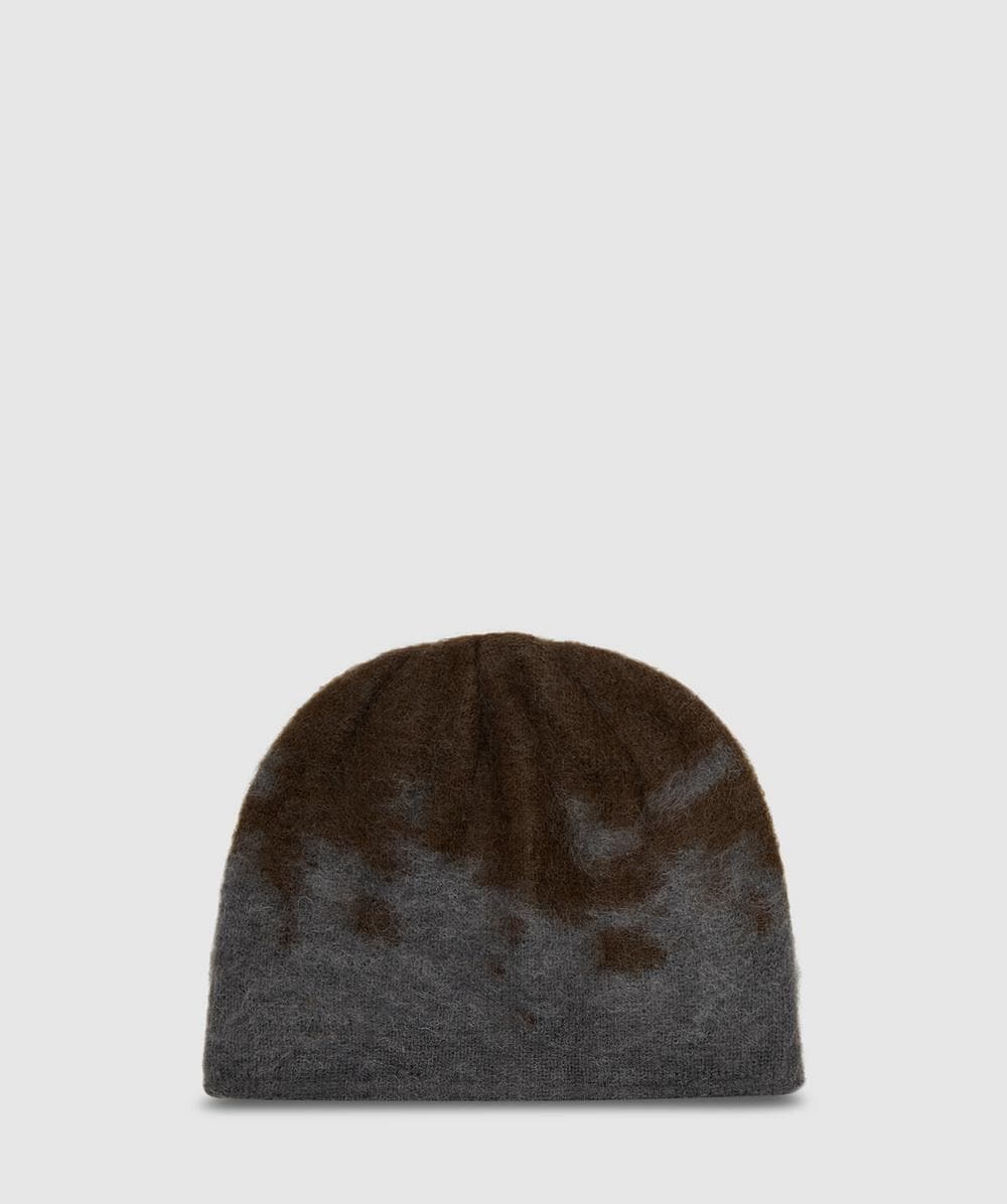 Gramicci Mohair Splatter Beanie In Grey