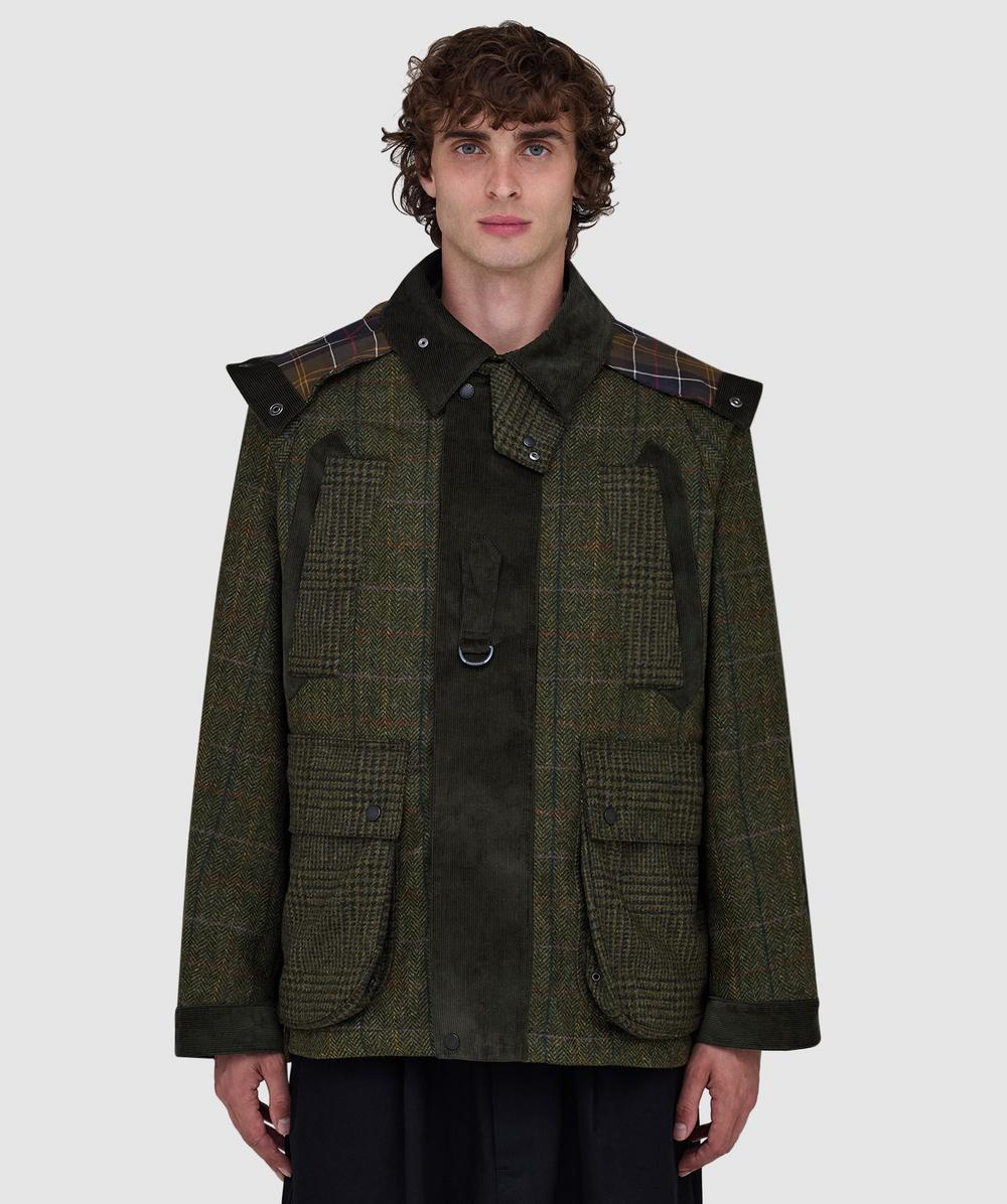 Barbour X Norbit Check-pattern Wool Jacket In Green