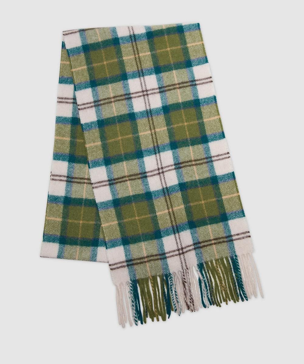 Barbour Tartan Lambswool Scarf In Green