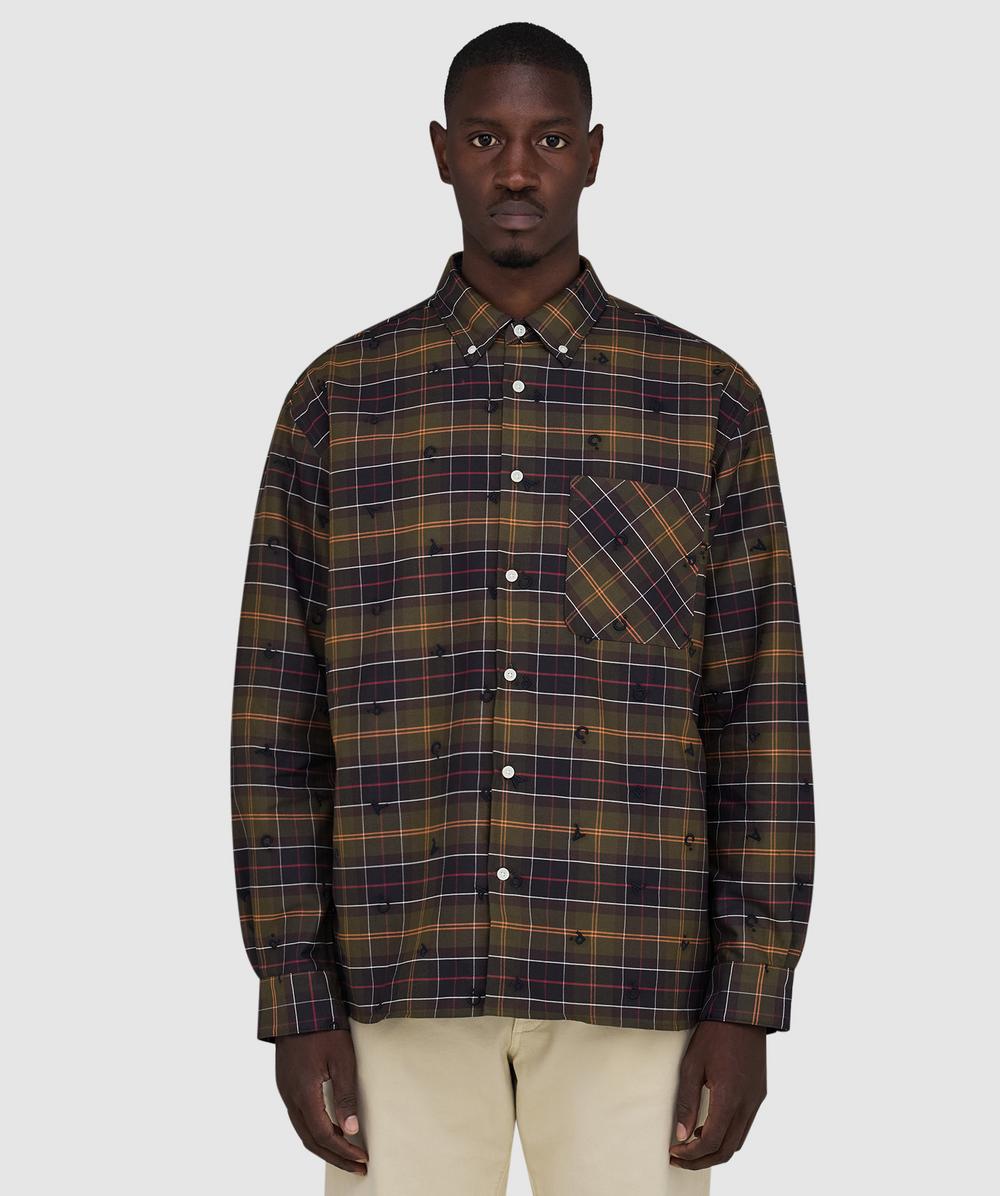 Barbour Men's Multi X A.p.c. Monogram Tartan Shirt (Classic Tartan - L) - Size L