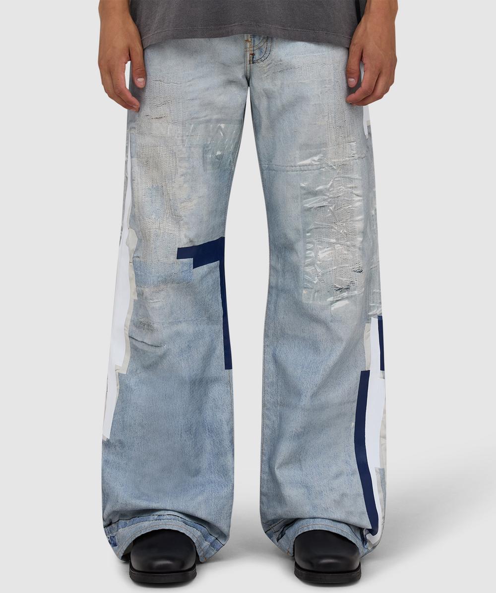 Acne Studios Trompe-l�oeil Tape Jean In Blue
