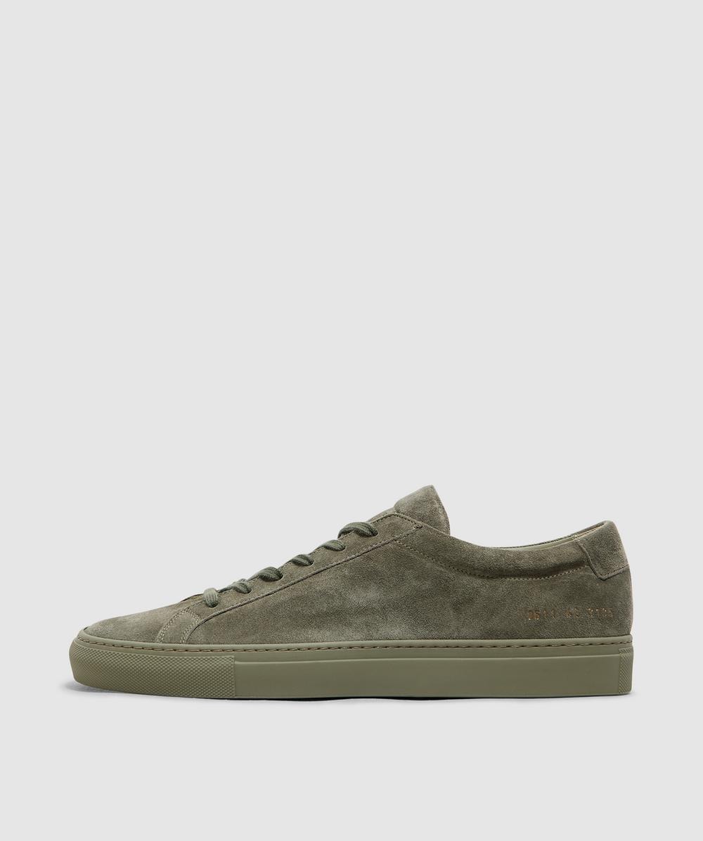 Common Projects Achilles Premium Suede Sneaker In Green
