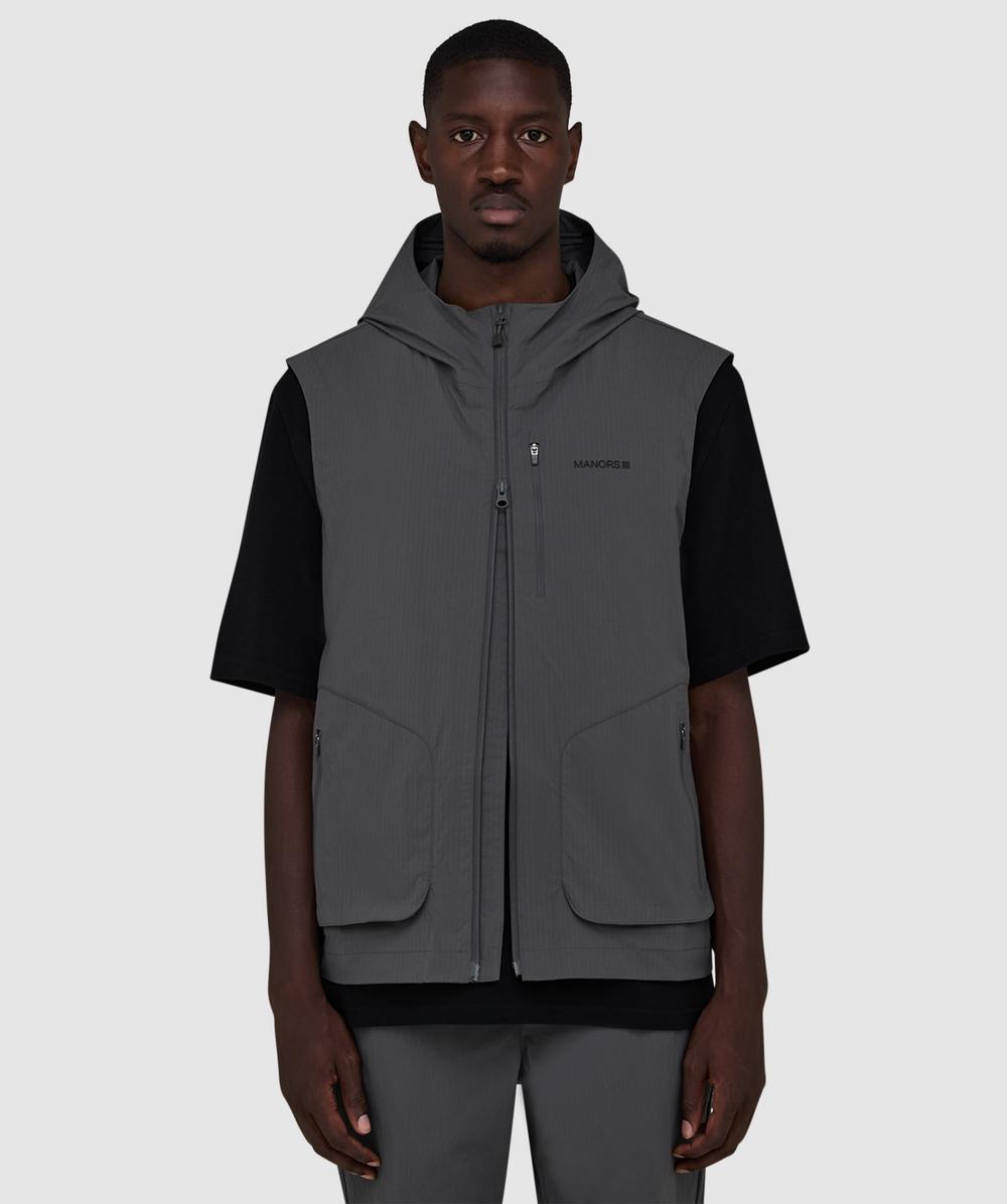 Manors Ripstop Tech Gilet In Gray