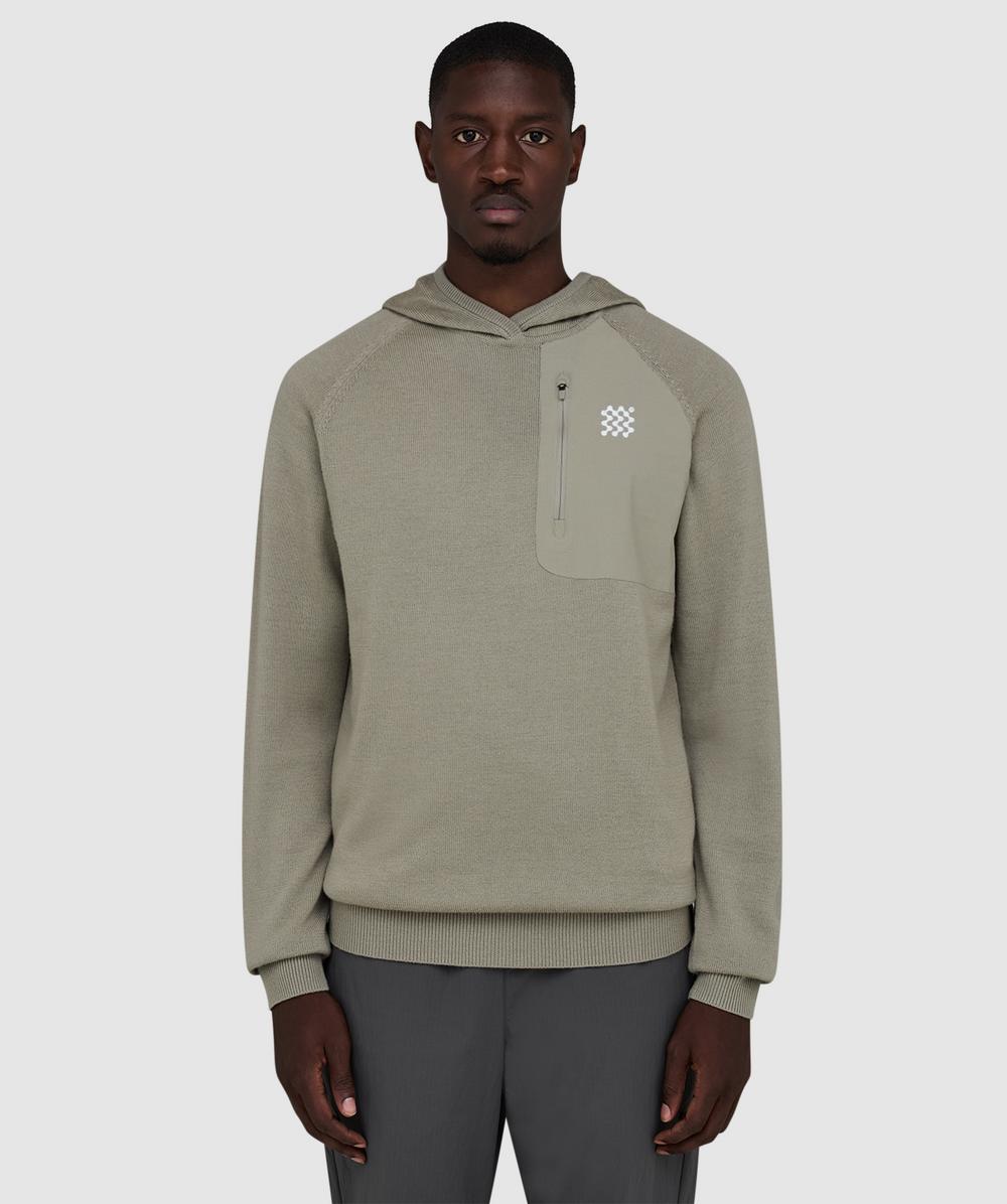Manors Merino Tech Hoodie In Neutral