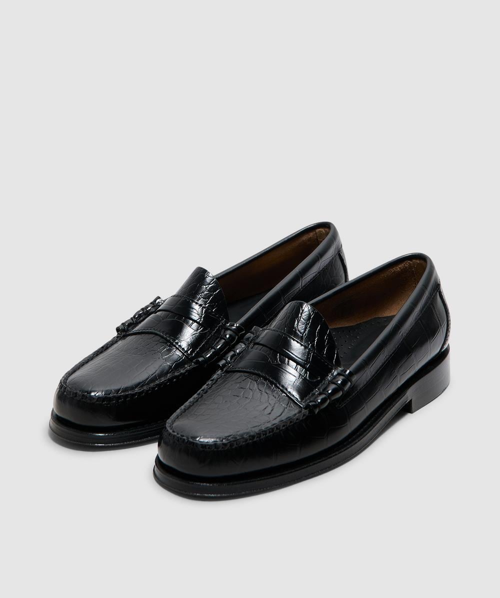 G.H. Bass Weejun heritage larson exotic loafer | CROCODILE BLACK