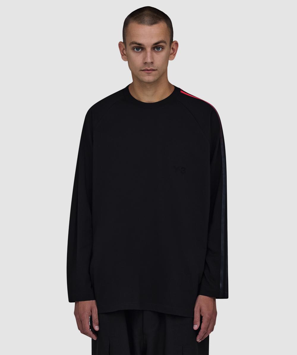 Y-3 Gradient three stripe long sleeve t-shirt | BLACK | SEVENSTORE