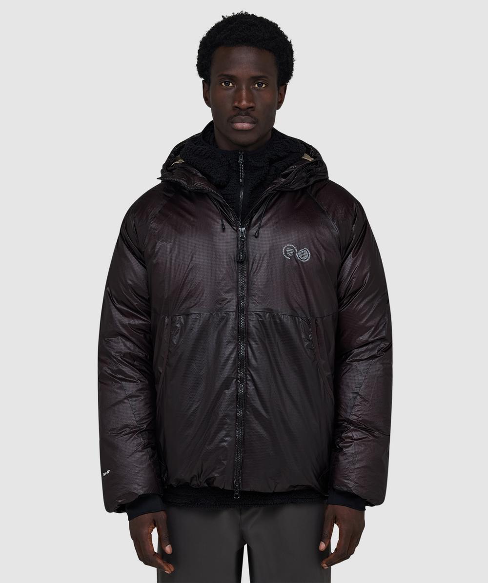 Purple Mountain Observatory Shield Puffer Jacket In Brown