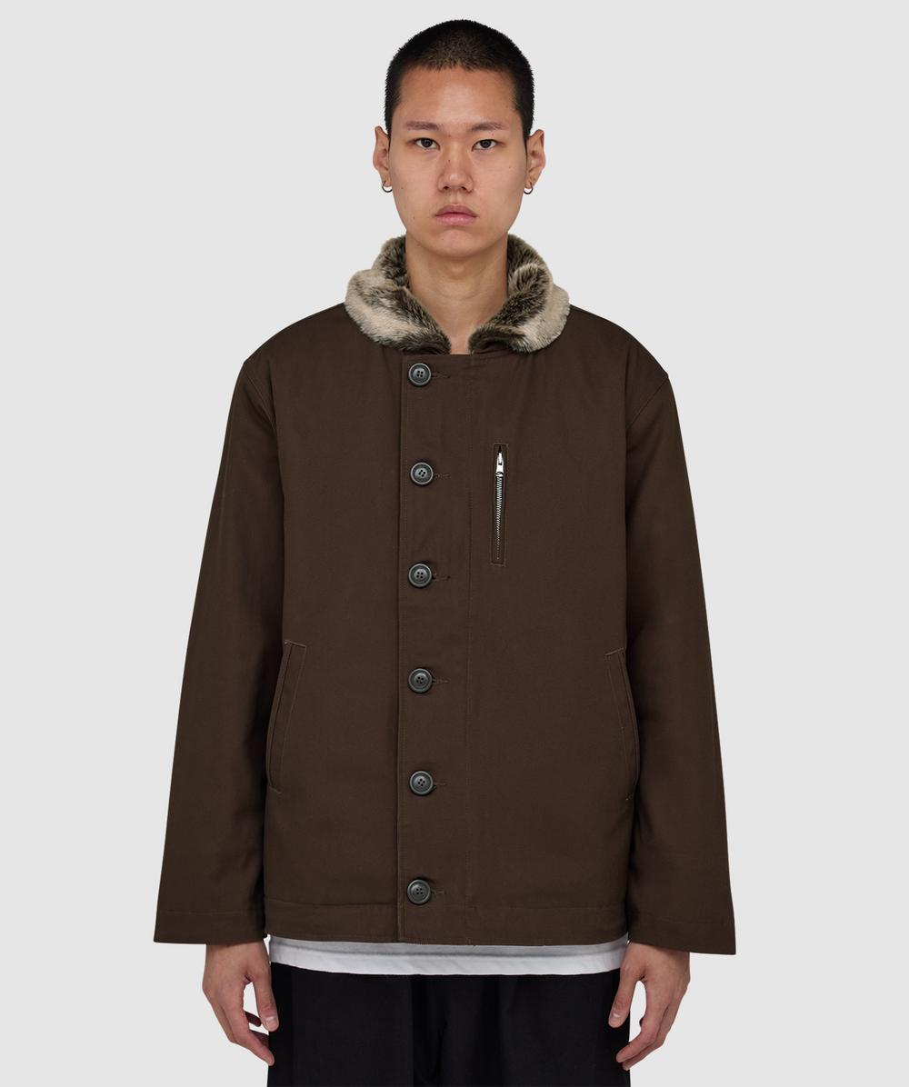Frizmworks Edgar N-1 Deck Jacket In Brown