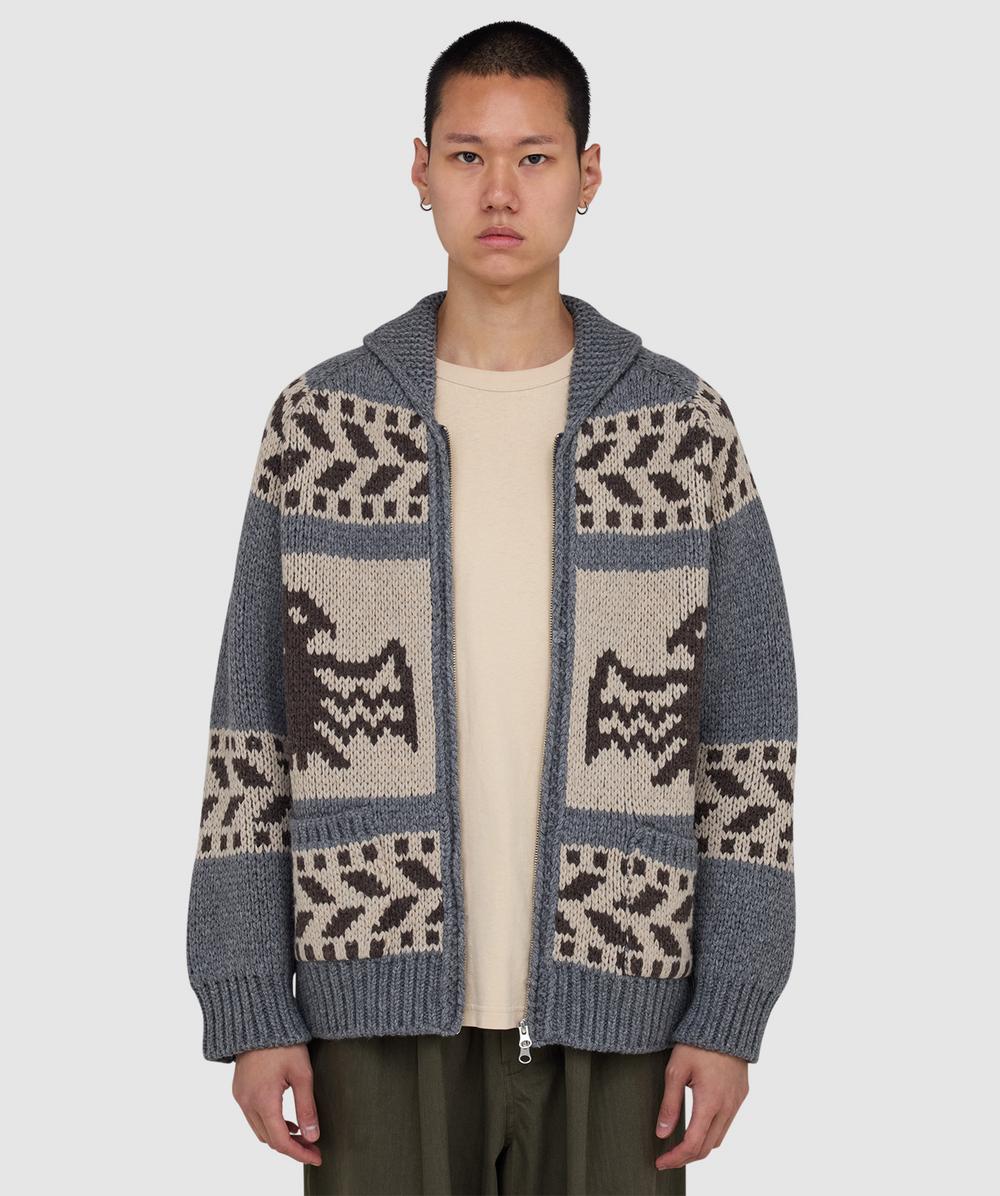 Frizmworks Thunderbird Heavy Cowichan Jacket In Gray