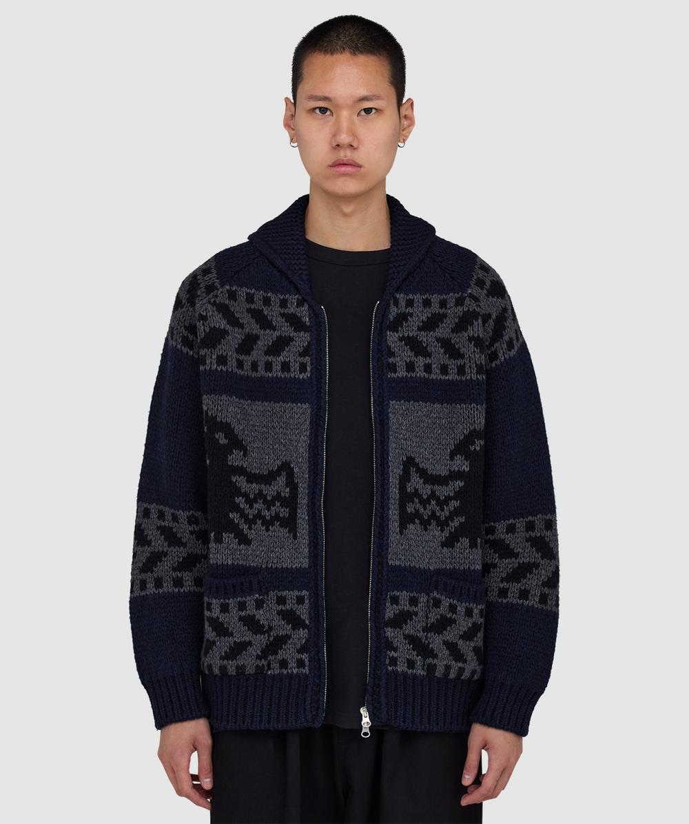 Frizmworks Thunderbird Heavy Cowichan Jacket In Blue