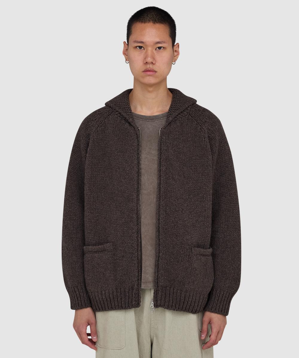 Frizmworks Heavy Cowichan Cardigan In Brown