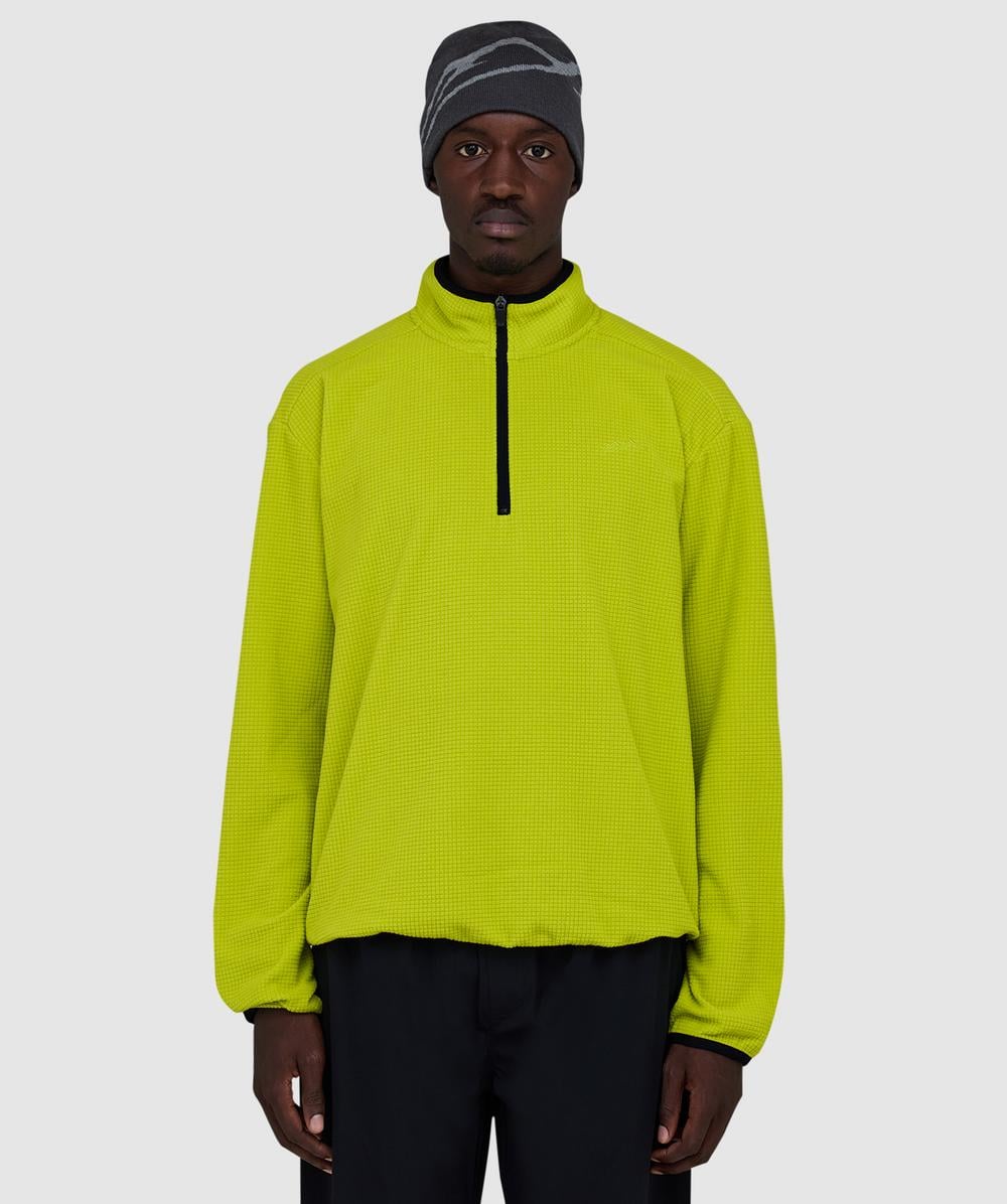 Mellow Clo Summit Half Zip Fleece Jacket In Green