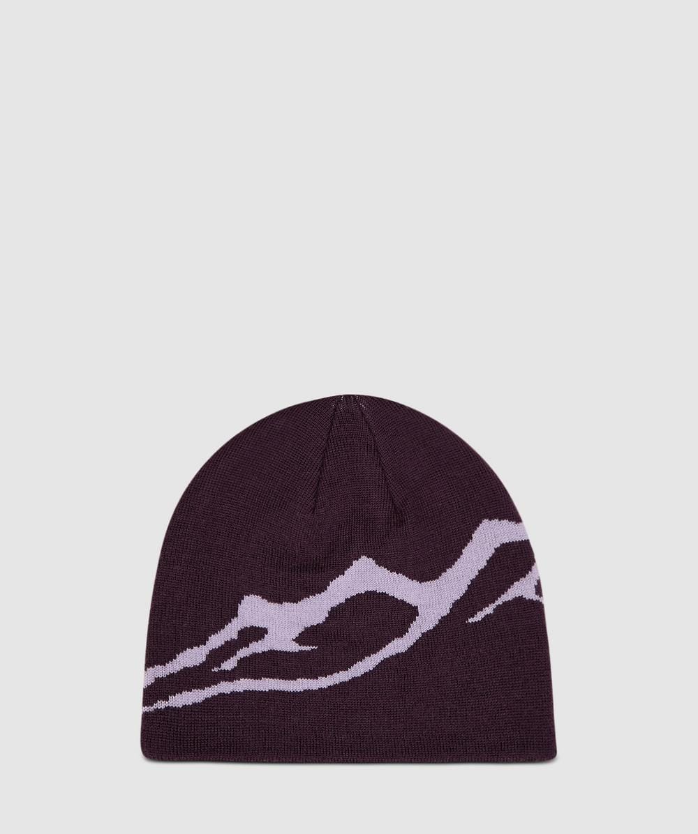 Mellow Clo Everyday Merino Beanie In Purple
