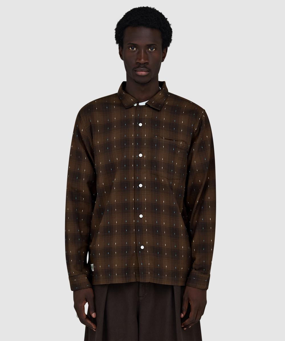 Service Works Drag Stitch Resort Shirt In Brown
