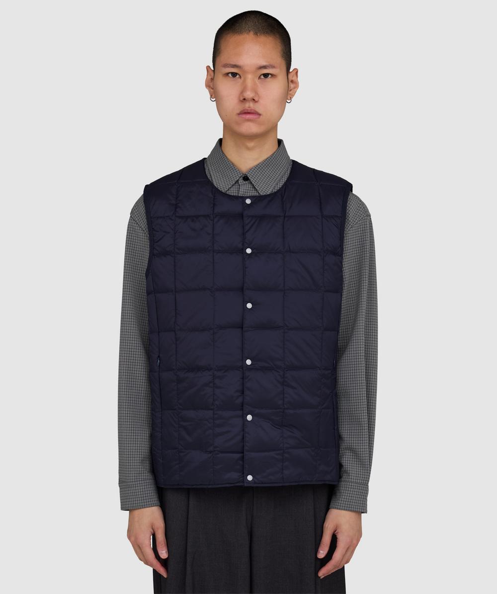 Taion Crew Neck Down Vest Gilet In Animal Print