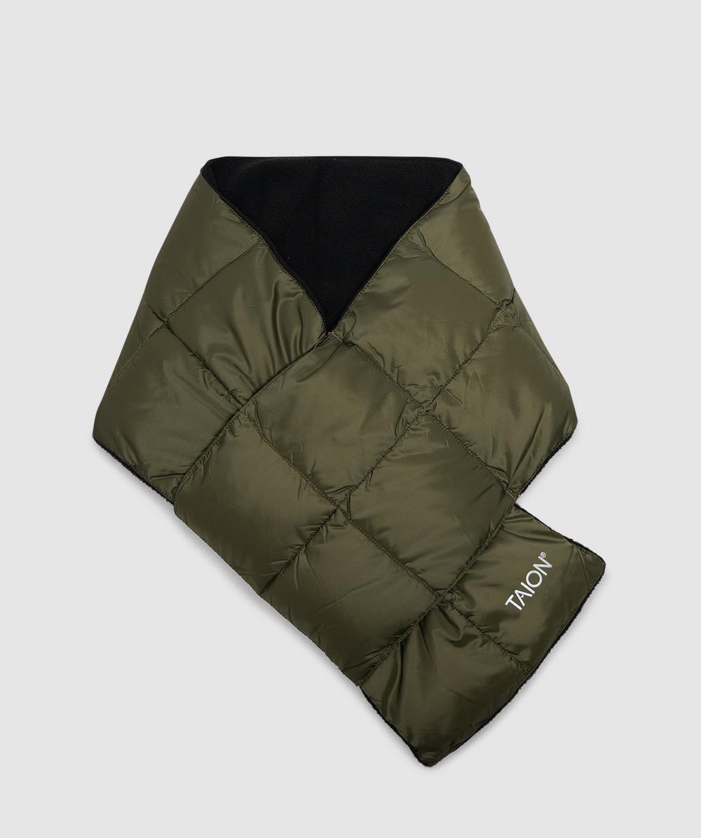 Taion Basic Down Scarf In Green