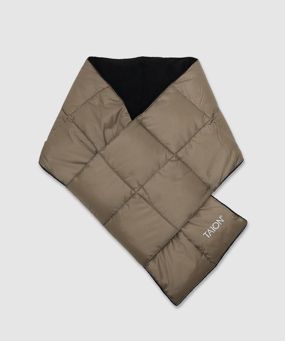 Taion Basic Down Scarf In Brown