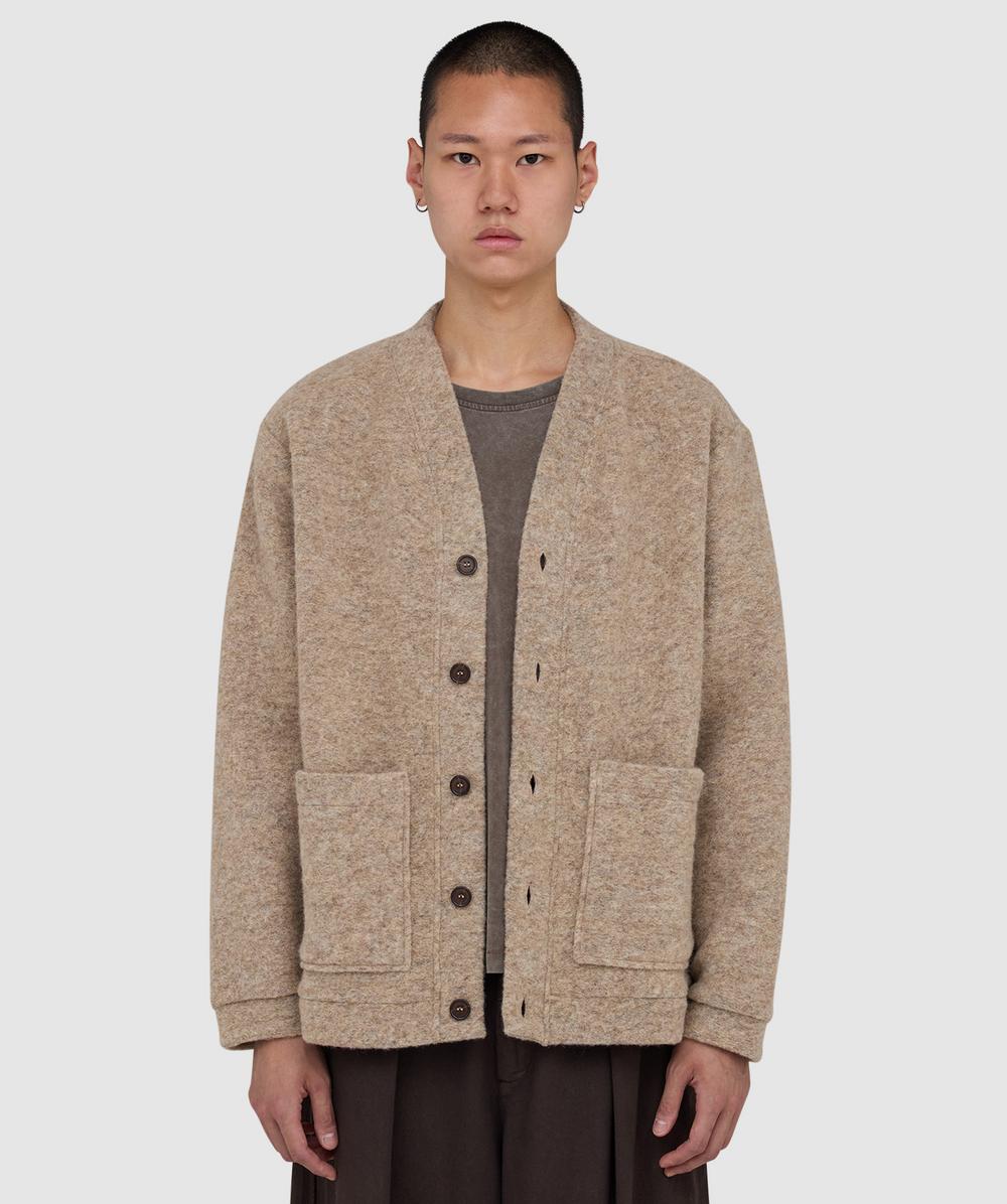 Universal Works Advance Cardigan In Beige