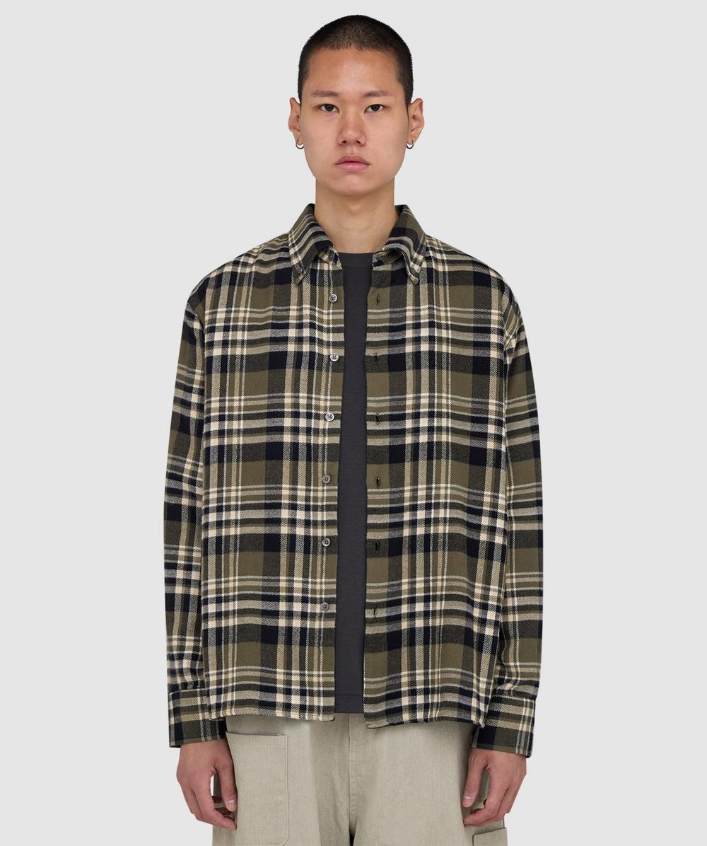 Universal Works Standard Shirt In Green