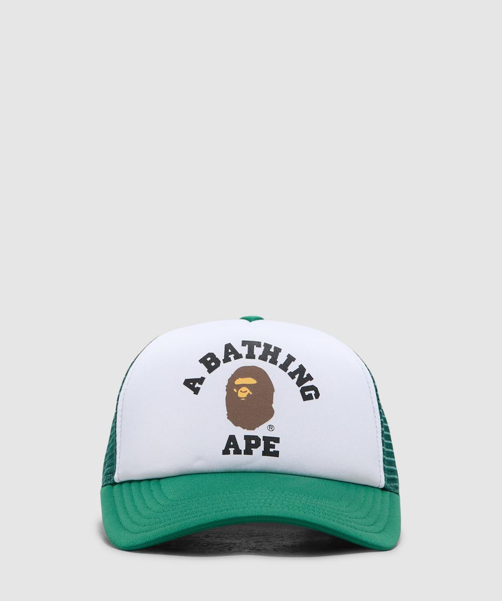 Bape - A Bathing Ape College Mesh Cap In Green