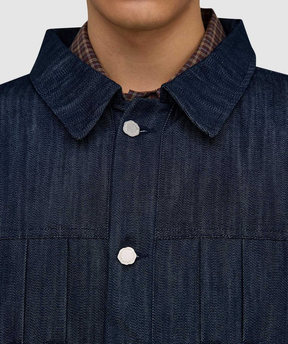 Estudio Niksen Back strap pleated trucker jacket | BLUE | SEVENSTORE