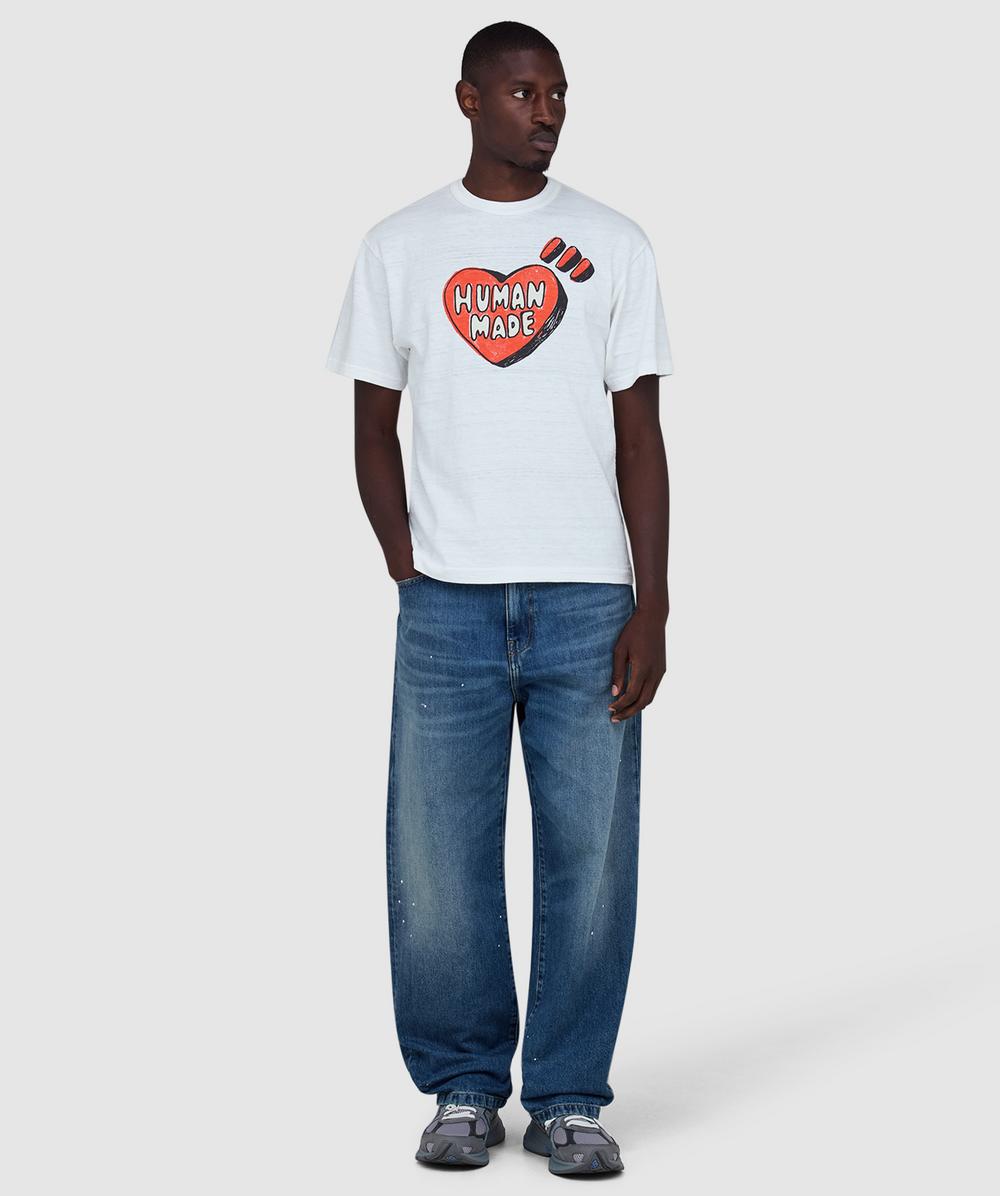Human Made Stamped text logo t-shirt | WHITE | SEVENSTORE