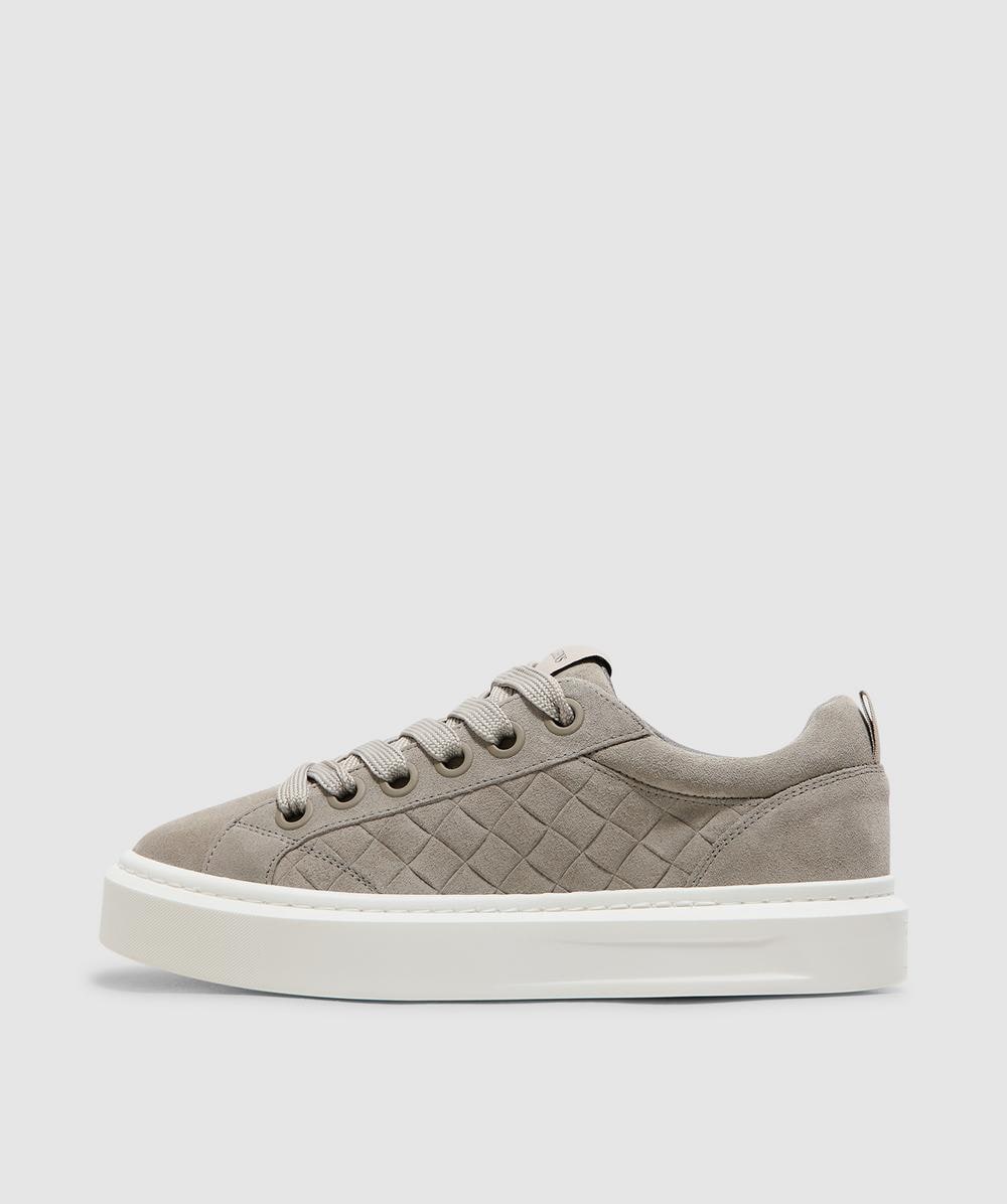 Cleens Ace Suede Sneaker In Beige