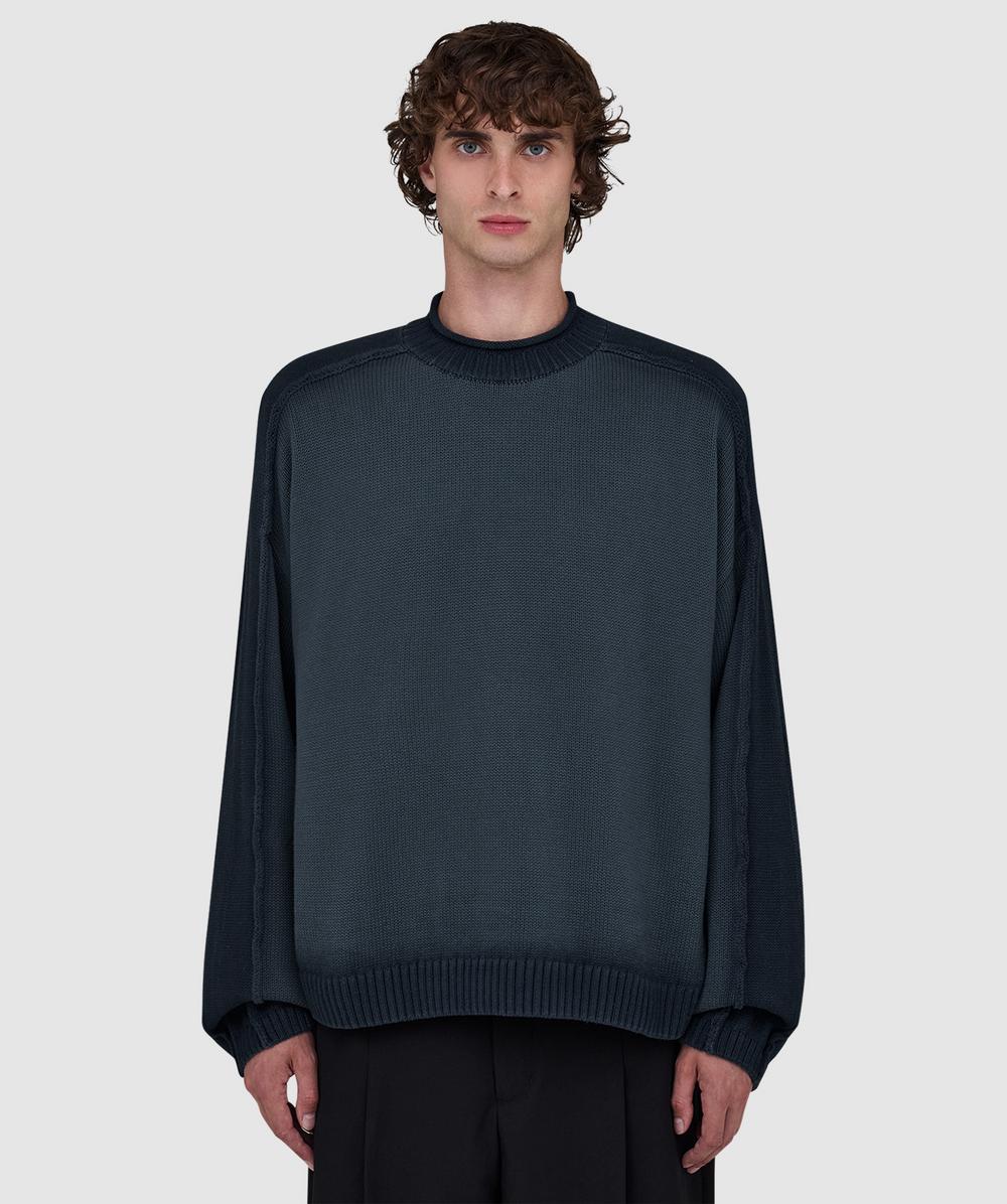 Aboutblank About:blank Spray Dye Knit Sweater In Grey