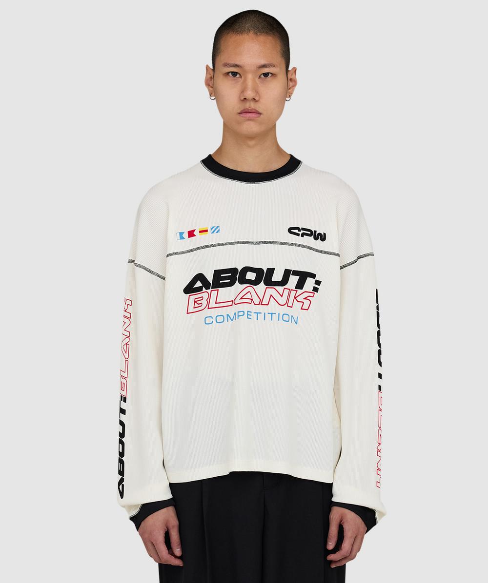 Aboutblank About:blank Competition Long Sleeve T-shirt In White