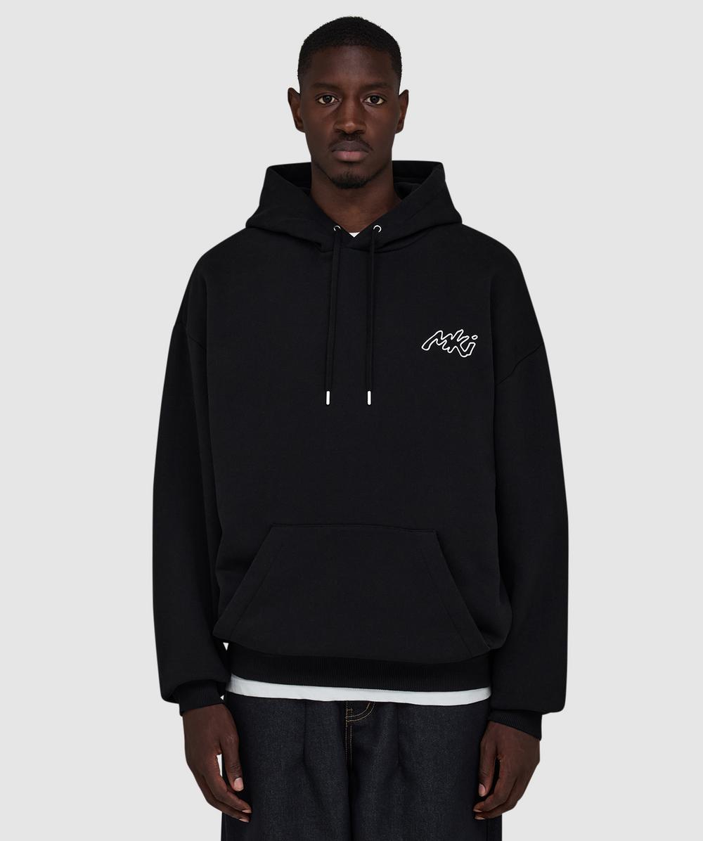 MKI MIYUKI ZOKU Ink line hoodie | BLACK | SEVENSTORE