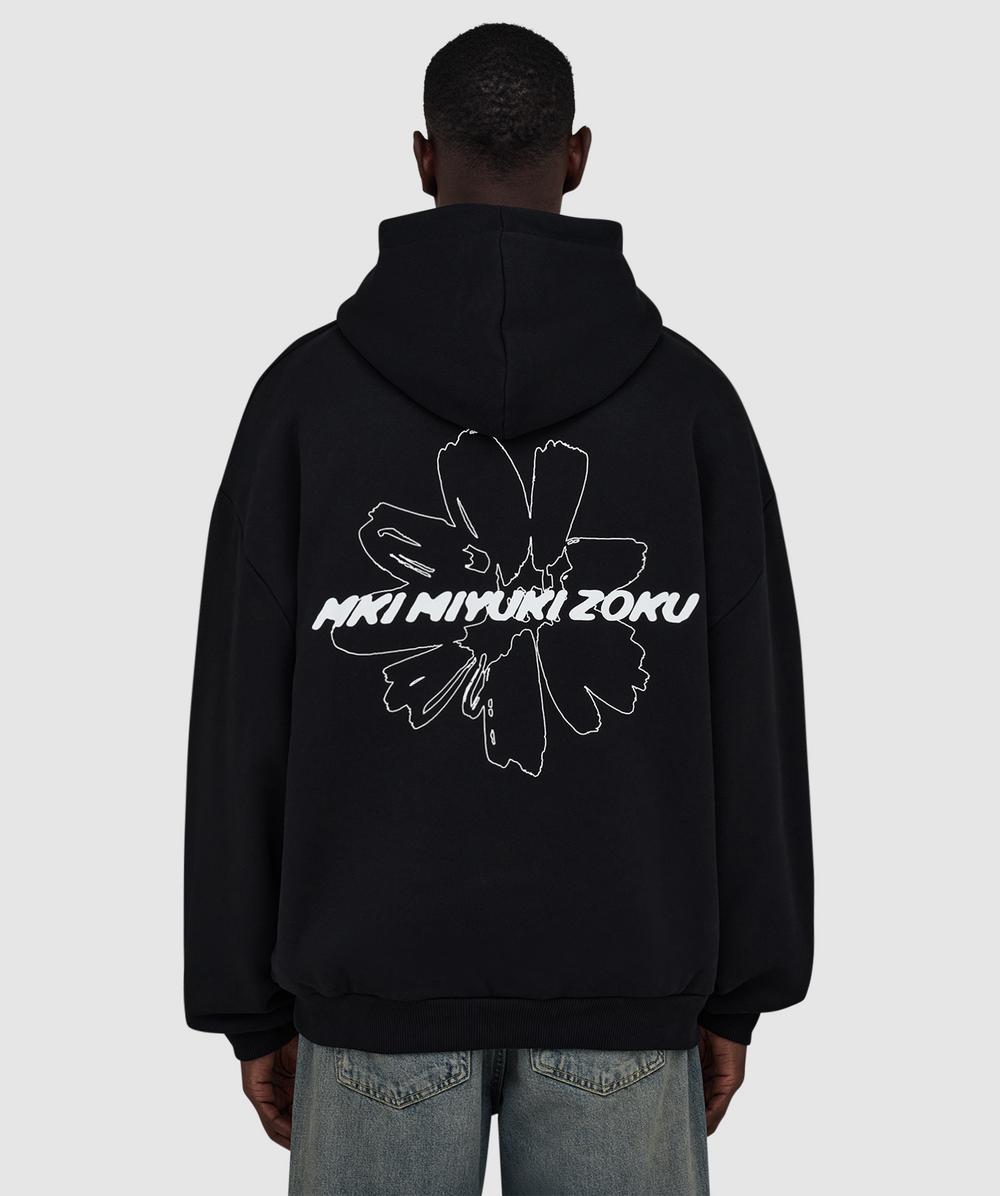 MKI MIYUKI ZOKU Wildflower hoodie | BLACK | SEVENSTORE