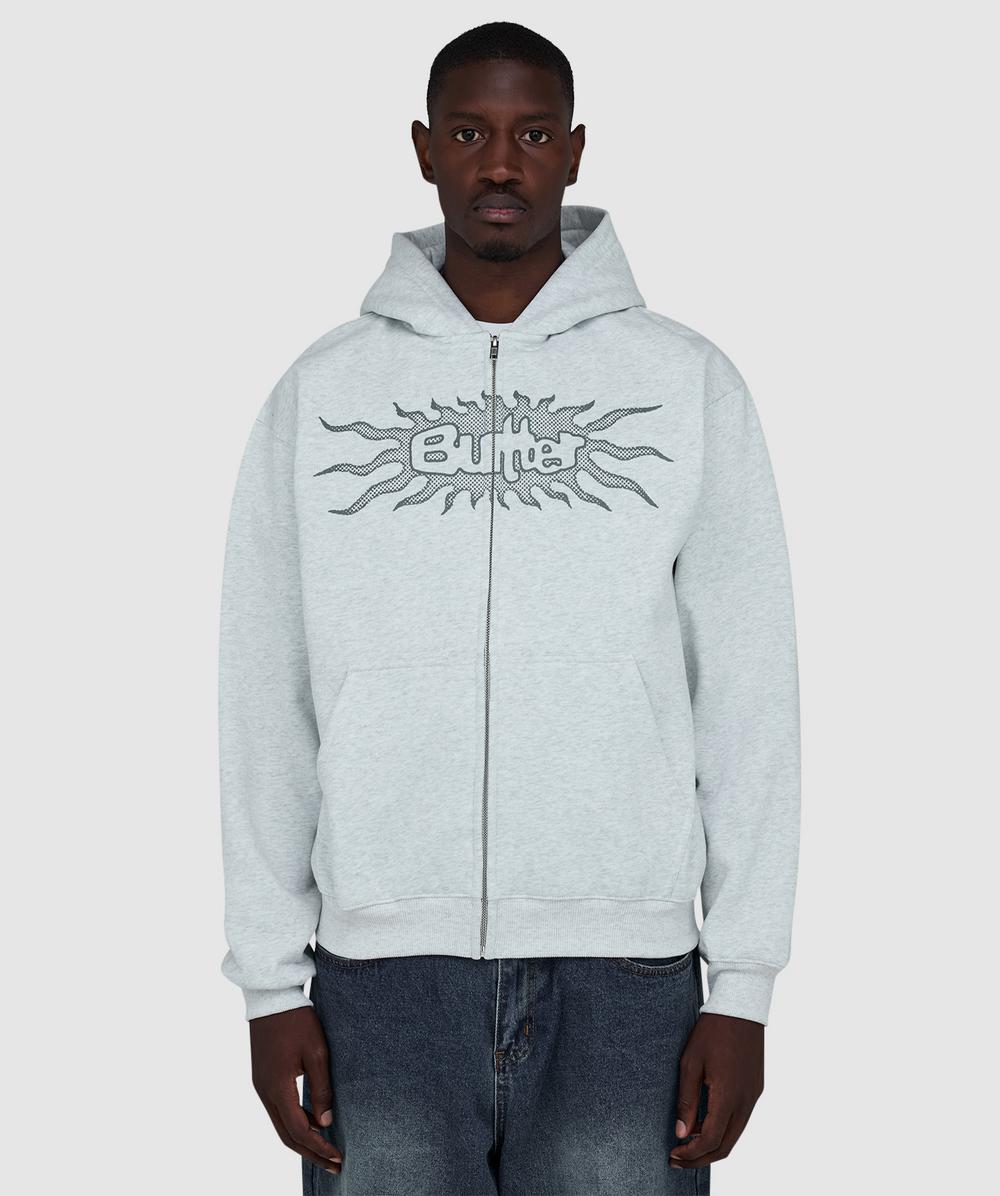 Butter Goods Solar Zip Thru Hoodie In Grey