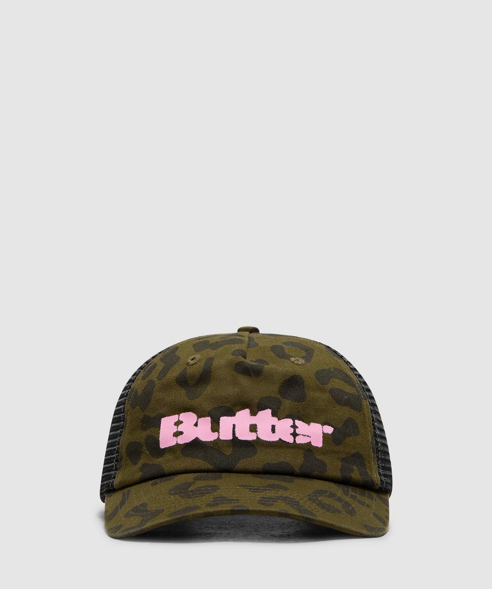 Butter Goods Stencil Trucker Cap In Green