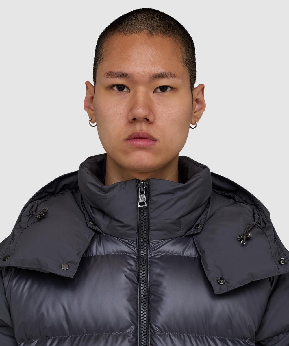Moncler Maya hooded short down jacket | GREY | SEVENSTORE
