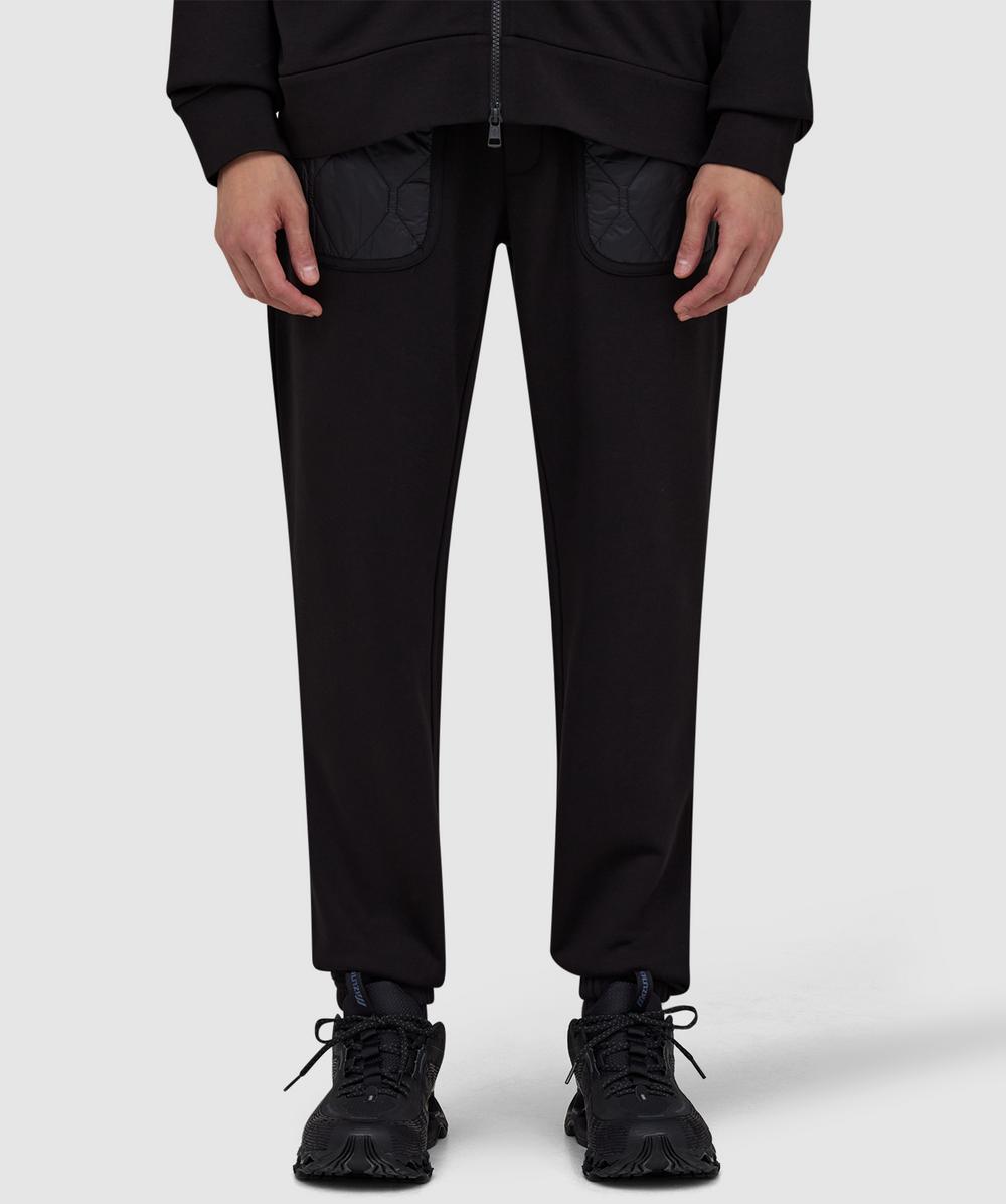 Moncler Black Cotton Athletic Pants - L - Image 4
