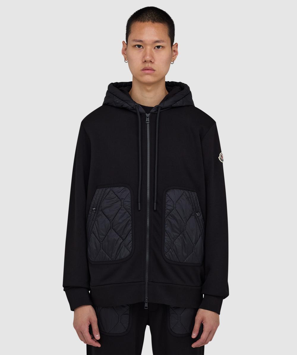 Moncler Men's Black Zip Up Hooded Cardigan ( - M) - Size M