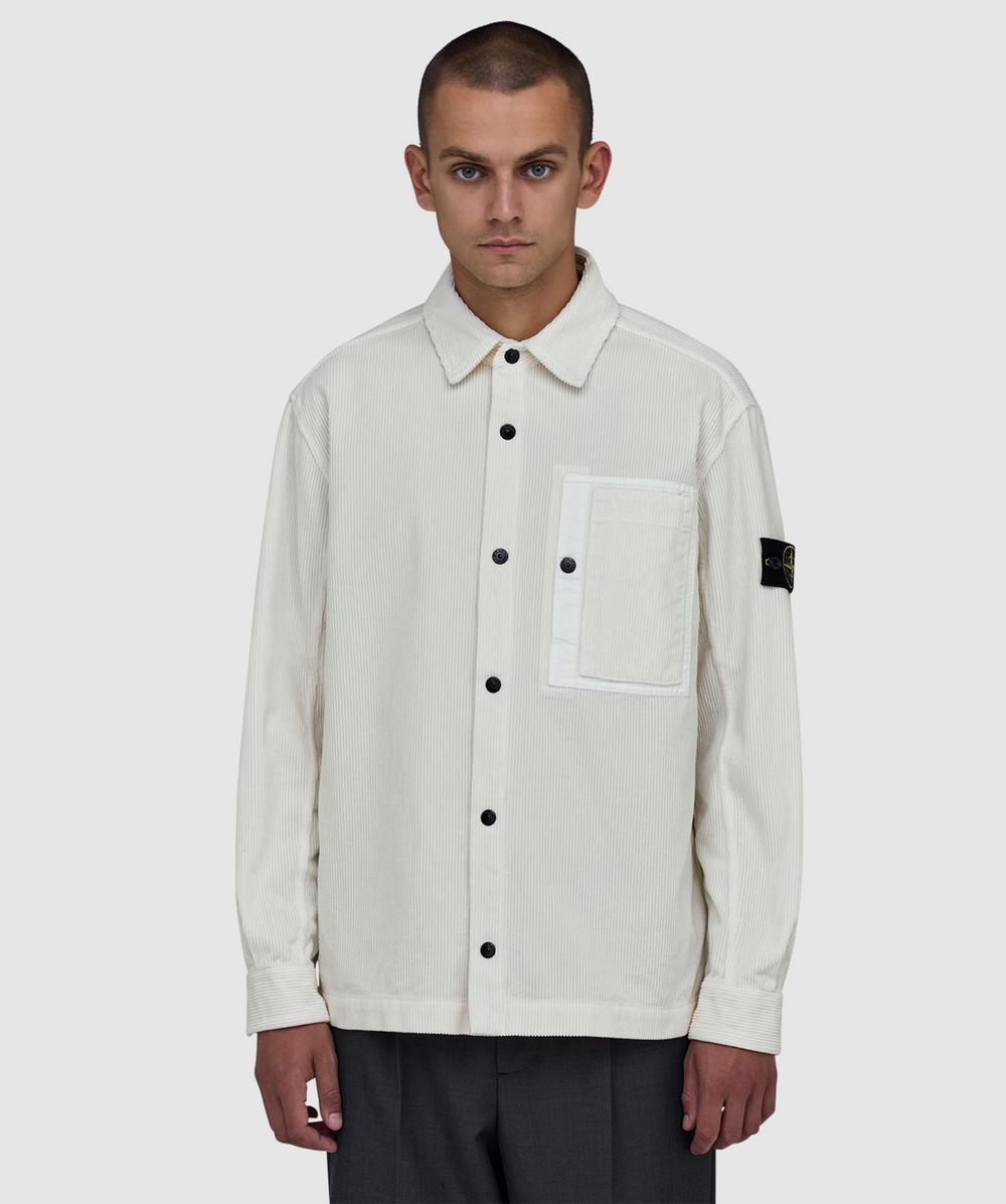 Stone Island , Casual Shirts, Male, Beige, Xl, Overshirt V0093 - Image 3