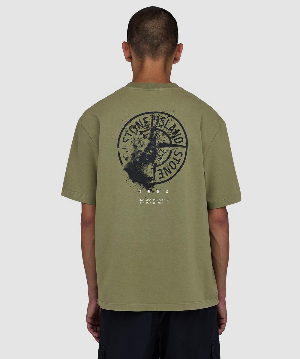 Stone Island Men's Green Desert Print T-Shirt ( - L) - Size L