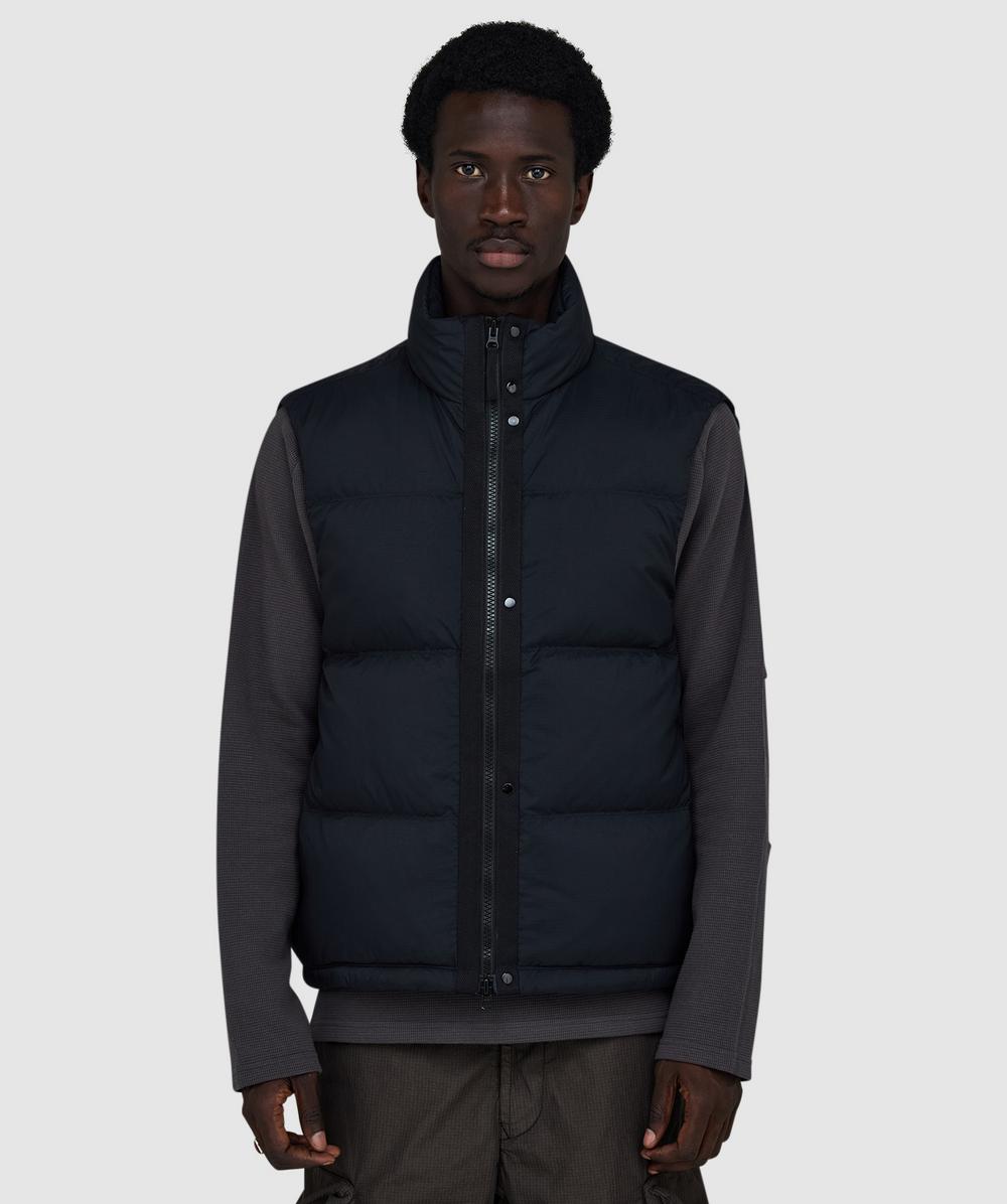 Stone Island Matt Ripstop Cordura Down Vest In Brown