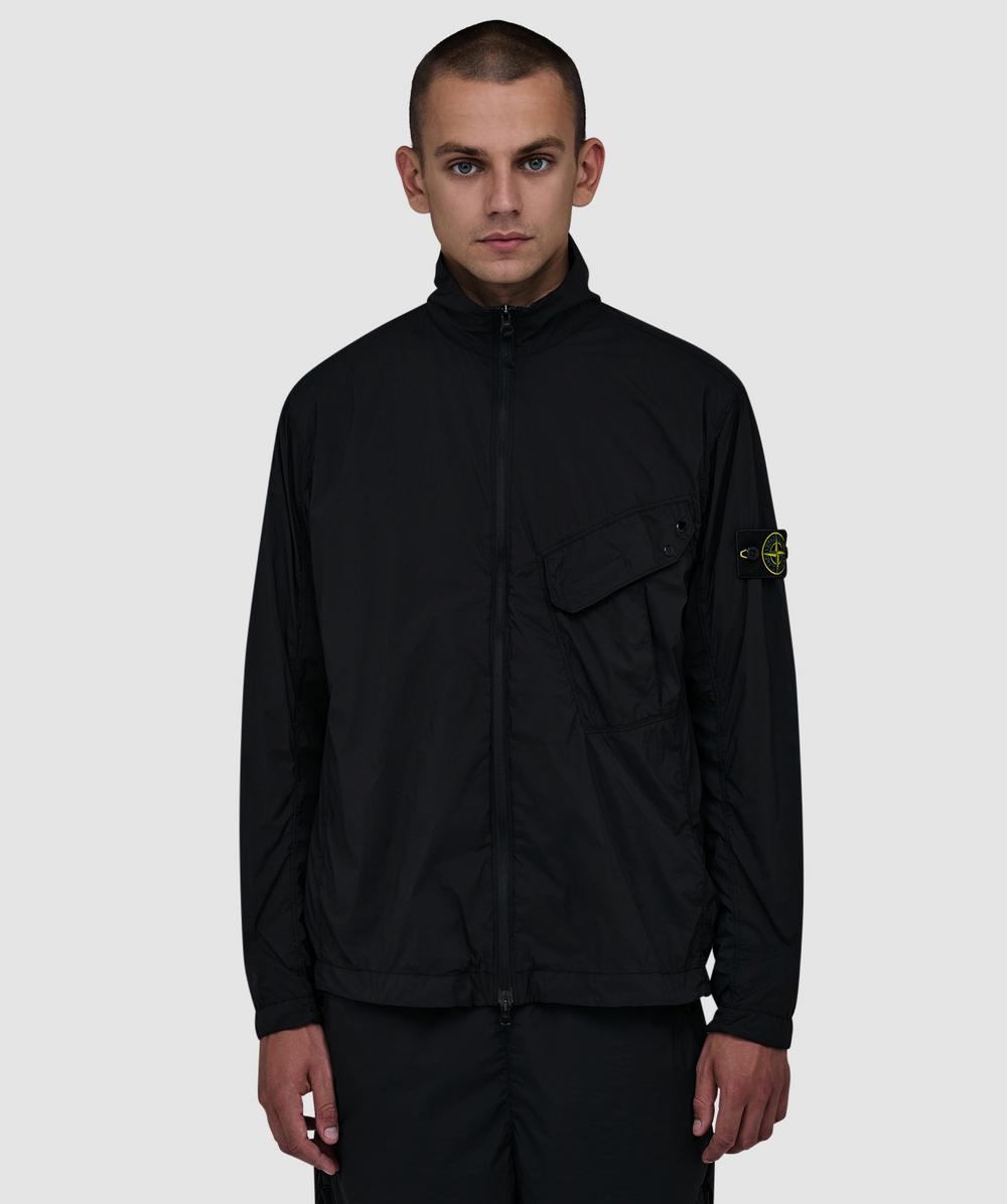 Stone Island Ultralight nylon stretch-TC overshirt | BLACK
