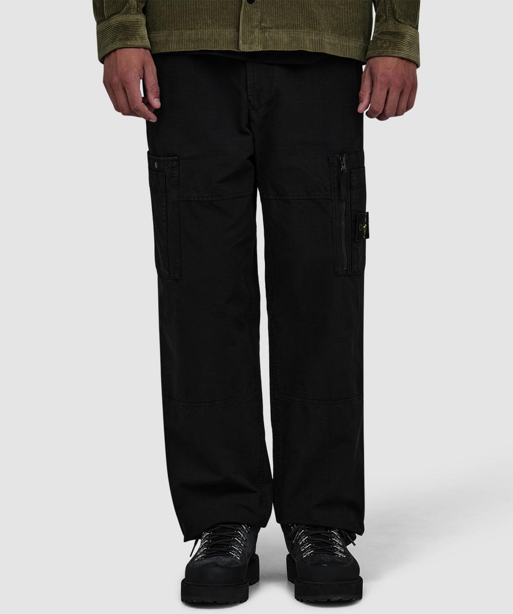 Stone Island Black Cotton Cargo Pants - W32 - Image 3