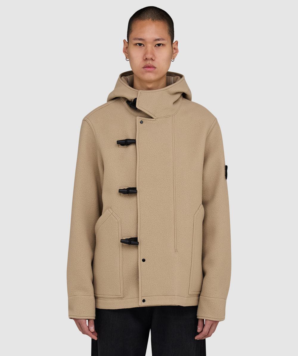 Stone Island Men's Nude & Neutrals Short Heavy Melton Duffle Parka - Image 2