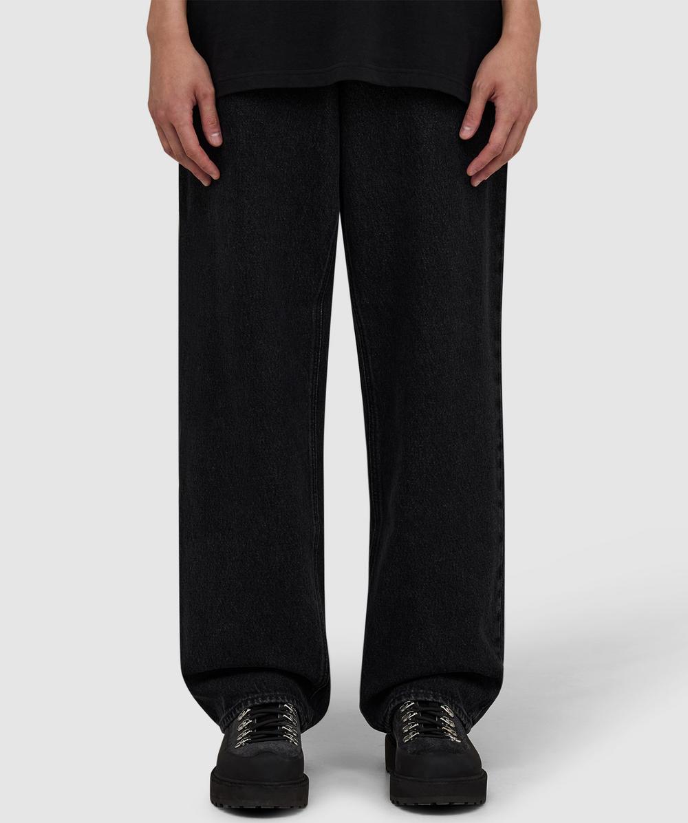 Stone Island Denim Research Denim-medium Grainy Wash Jean In Black