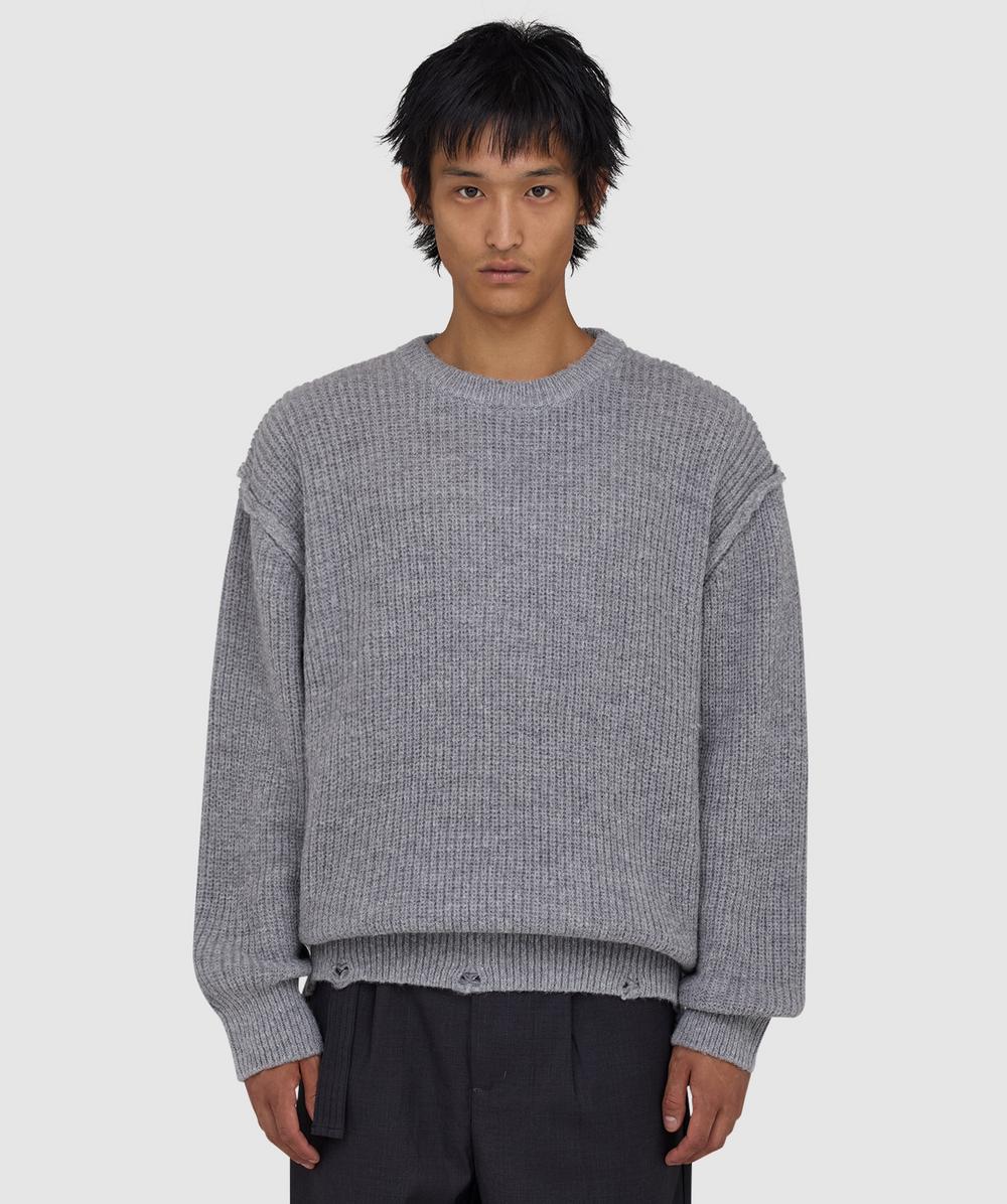 Beach Brains Session Knit Sweater In Grey