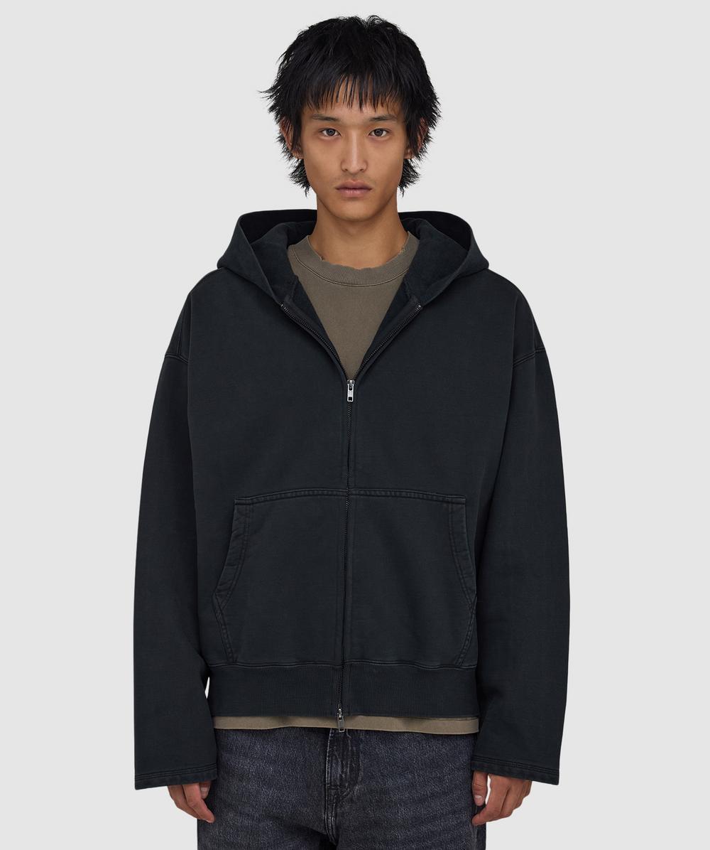 Beach Brains Bomber Zip Hoodie In Black
